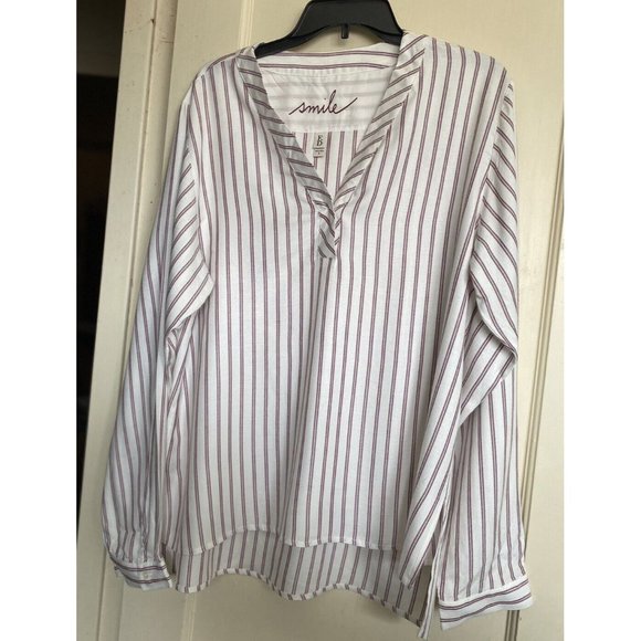 E D Long Sleeves/Long Legs Ticking Striped Sz L Men Pajamas Hi Lo Drawstring EUC - Picture 2 of 13